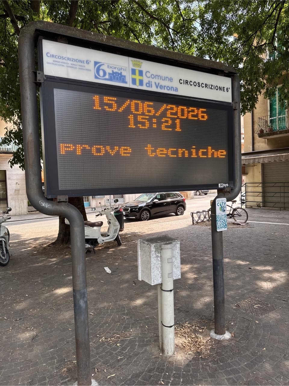Cartello informativo non funzionante